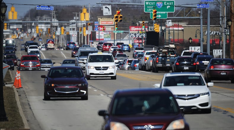 The city of Huber Heights is studying ways to decrease the traffic on Old Troy Pike between Taylorsville Road and I-70. MARSHALL GORBY\STAFF