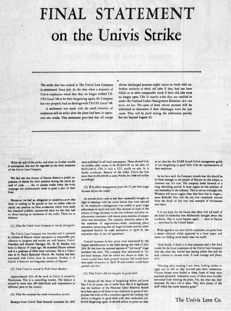 Univis Lens strike of 1948