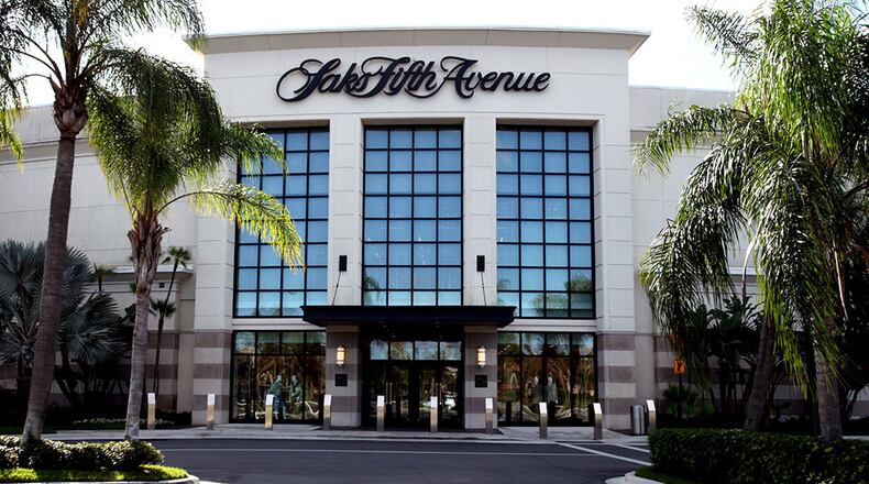Saks Fifth Avenue at the Gardens Mall in Palm Beach Gardens. (Palm Beach Post file photo)