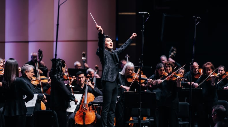 Maestro Keitaro Harada conducts the Dayton Philharmonic Orchestra. CONTRIBUTED/ JOSH OHMS PHOTOGRAPHY
