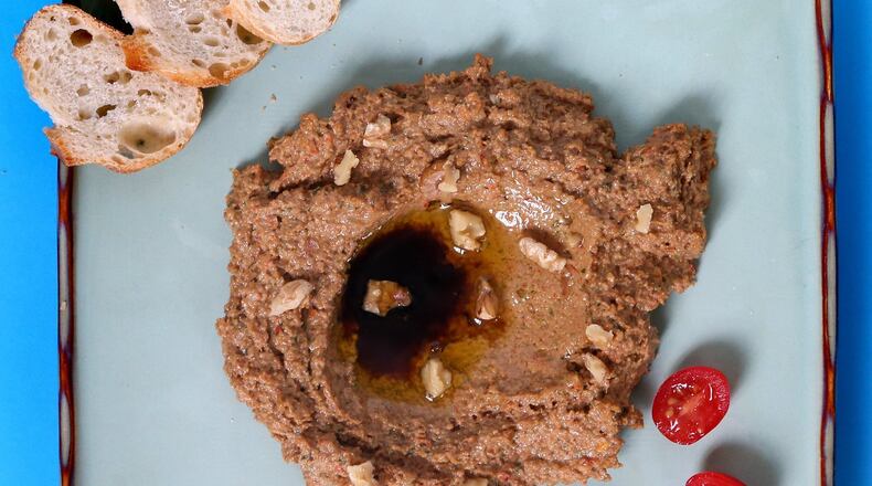 Muhammara (Red Pepper and Walnut Spread) photographed on Wednesday, May 10, 2017. (Laurie Skrivan/St. Louis Post-Dispatch/TNS)