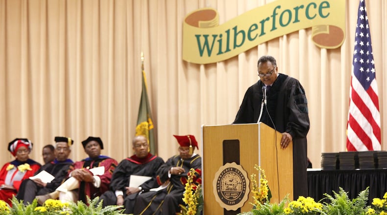 Scenes from the 2014 Commencement Convocation on Saturday, May 3. The Rev. Jesse Jackson, Sr. was the keynote speaker and received an honorary Doctor of Humane Letters Degree. TY GREENLEES / STAFF