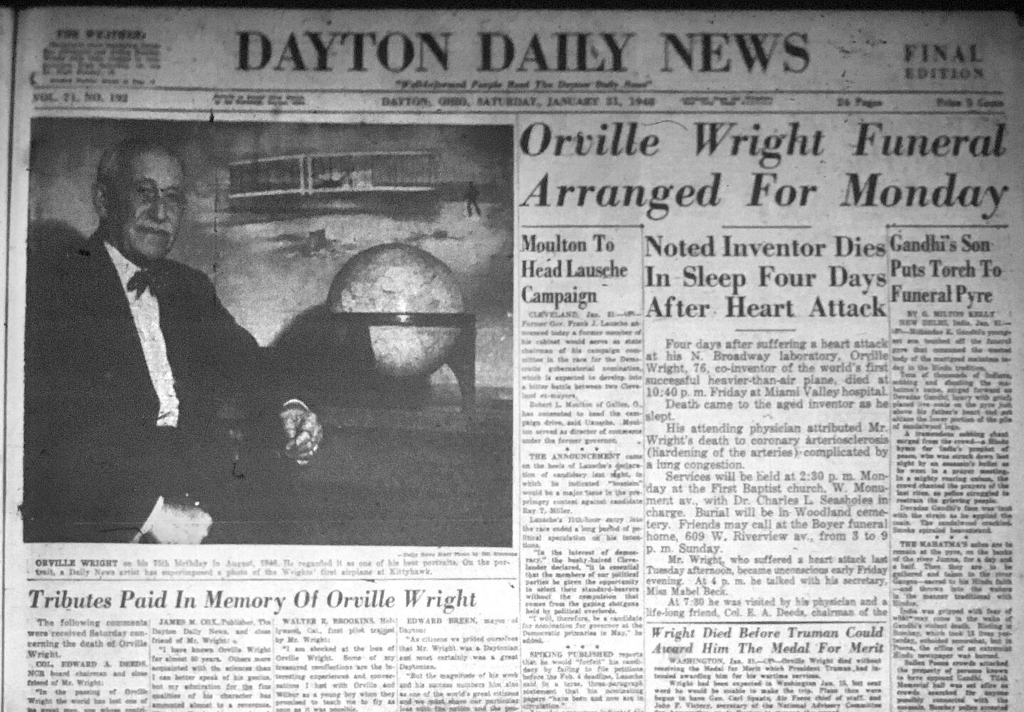 Orville Wright's funeral