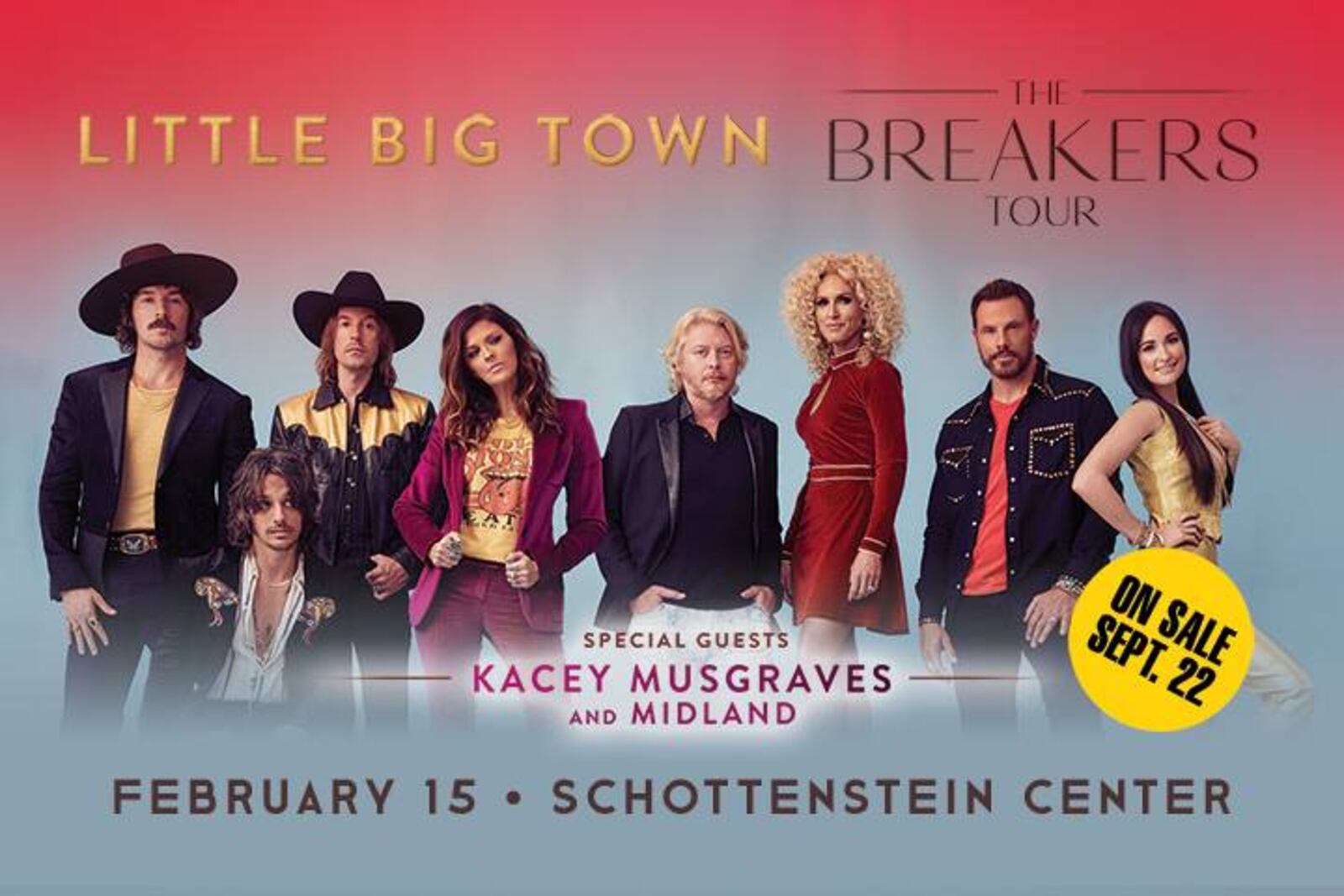 Little Big Town will headline The Breakers Tour, with guests Kacey Musgraves and Midland, on Feb. 15, 2018, at The Schottenstein Center in Columbus. (Source: Facebook)