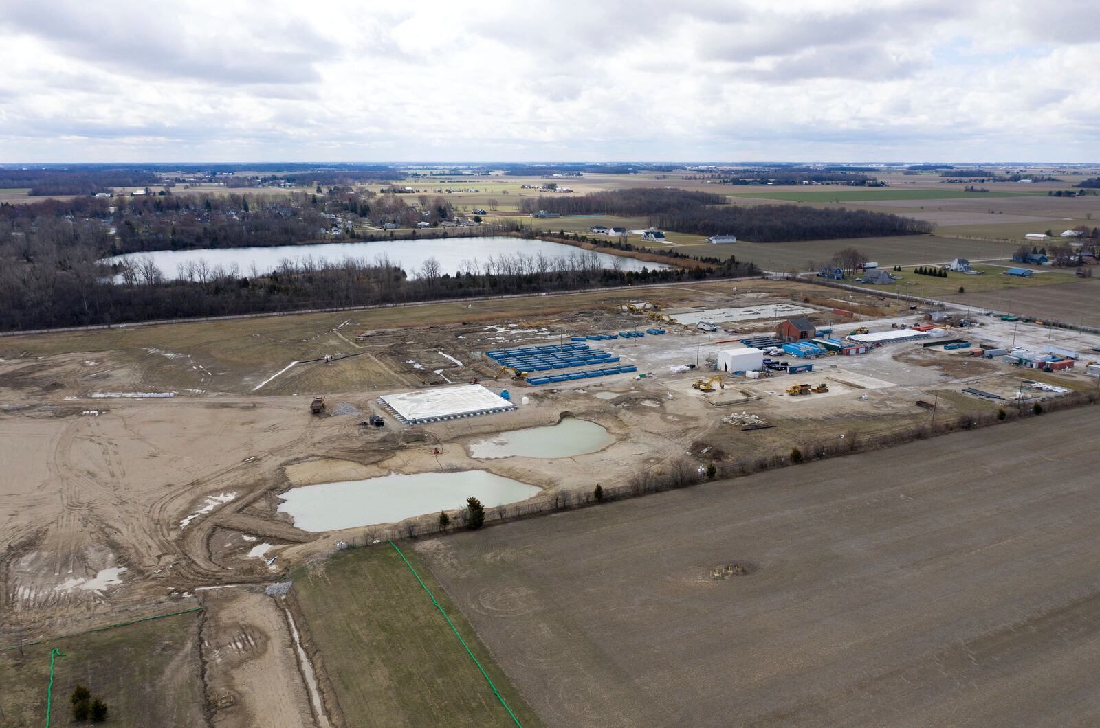 The Luckey FUSRAP (Formerly Utilized Sites Remedial Action Program) site, designated as such due to beryllium contamination, is seen near Luckey, Ohio, on Saturday, March 22, 2025. (Kurt Steiss/The Blade via AP)