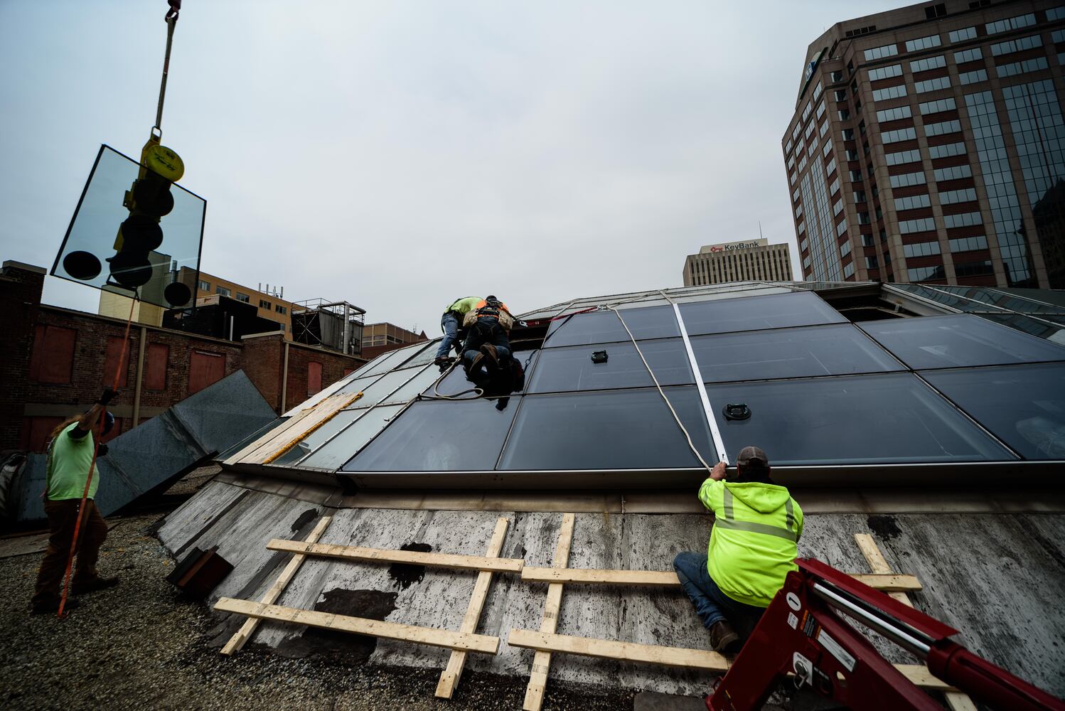 PHOTOS: Behind the scenes on the first day of construction at The Dayton Arcade