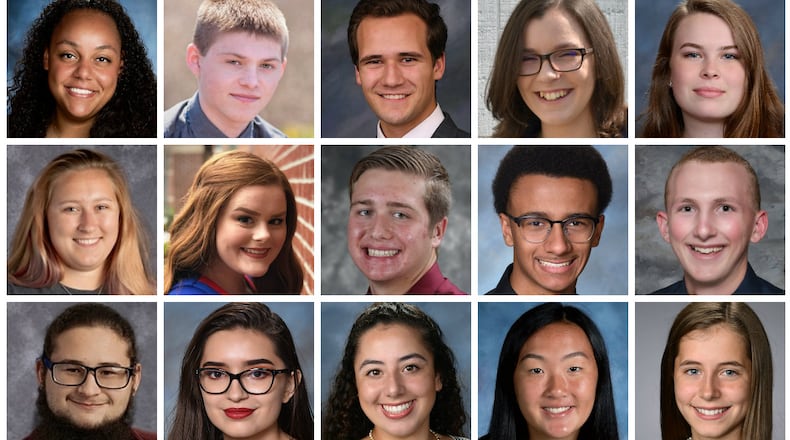 15 valedictorians from schools around the Miami Valley.