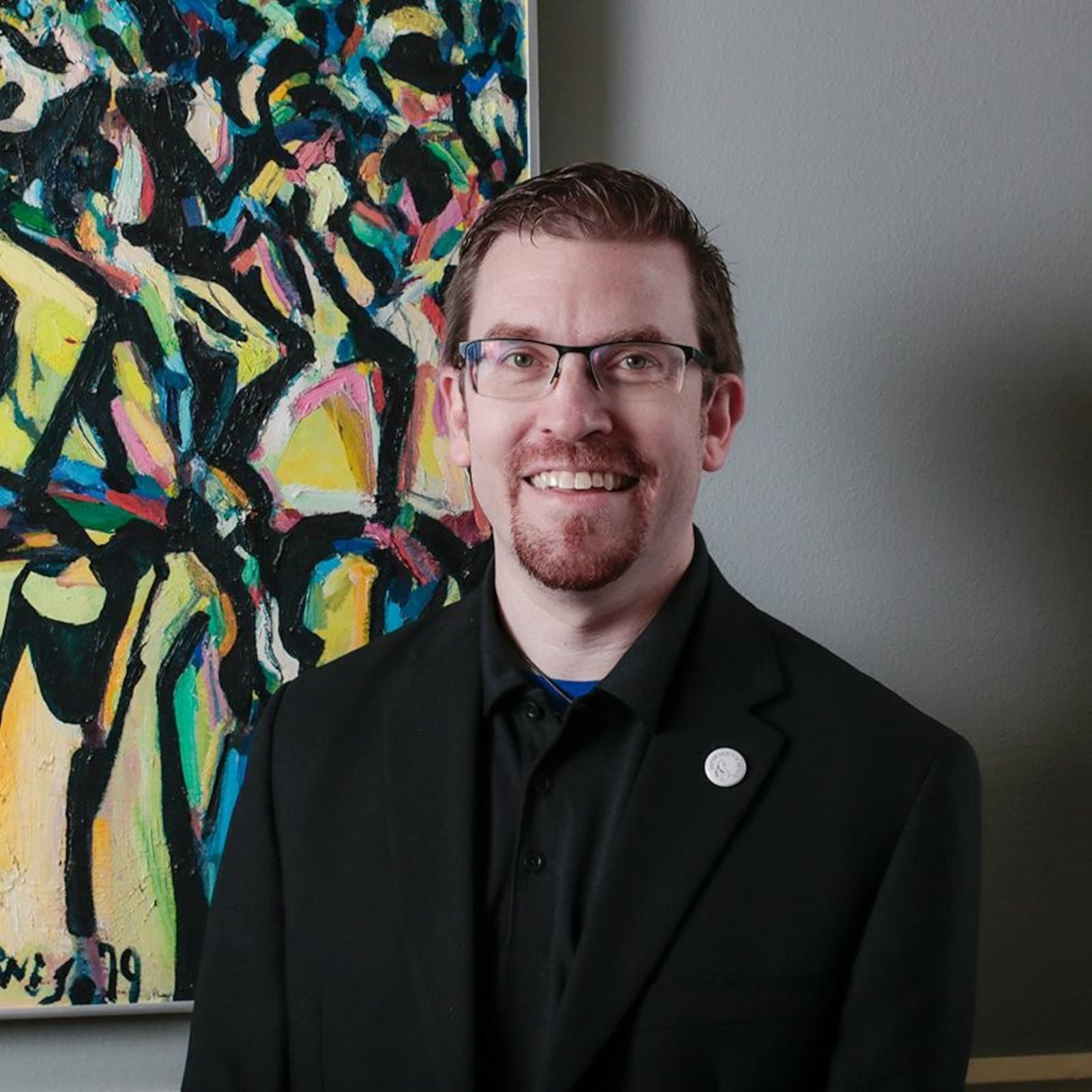 Matt Burgy serves as interim gallery director for the Dayton Society of Artists. Photo by Paul Lyons
