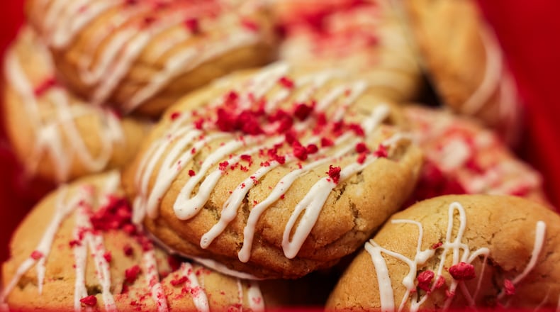Dana Tatar of Oakwood won first place in the 2025 Dayton Daily News Holiday Cookie Contest with her White Chocolate Cranberry Jelly Filled Cookies. BRYANT BILLING/STAFF