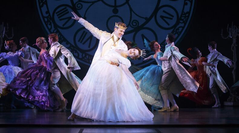 Colorful costumes and sets and a new take on the characters are part of the charms of “Rodgers + Hammerstein’s Cinderella,” coming to the Clark State Performing Arts Center on Feb. 23. CONTRIBUTED PHOTO BY CAROL ROSEGG