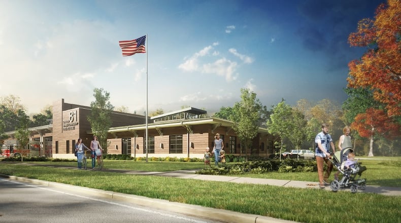 Renderings provided by Miami Twp. Fire and Rescue in Greene County show what the new firehouse on Xenia Avenue is expected to look like. CONTRIBUTED