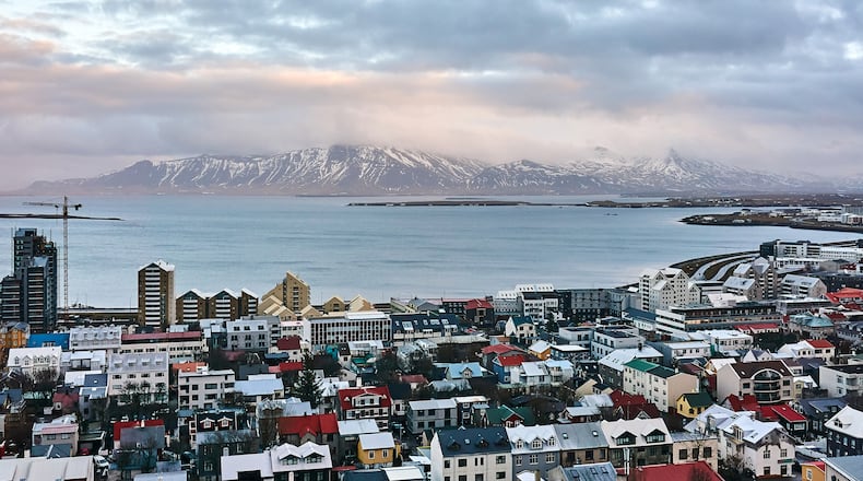 Reykjavik, Iceland on Jan. 22 2016, as seen from the tower of Hallgrimskirkja church. (Dreamstime/TNS)