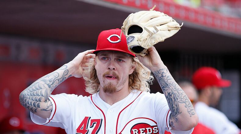CINCINNATI, OH - JUNE 07: John Lamb #47 of the Cincinnati Reds looks on before the game against the St. Louis Cardinals at Great American Ball Park on June 7, 2016 in Cincinnati, Ohio. (Photo by Joe Robbins/Getty Images)