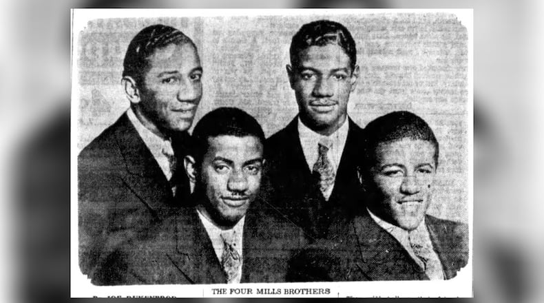 The Mills Brothers in 1932. SPRINGFIELD DAILY NEWS ARCHIVES