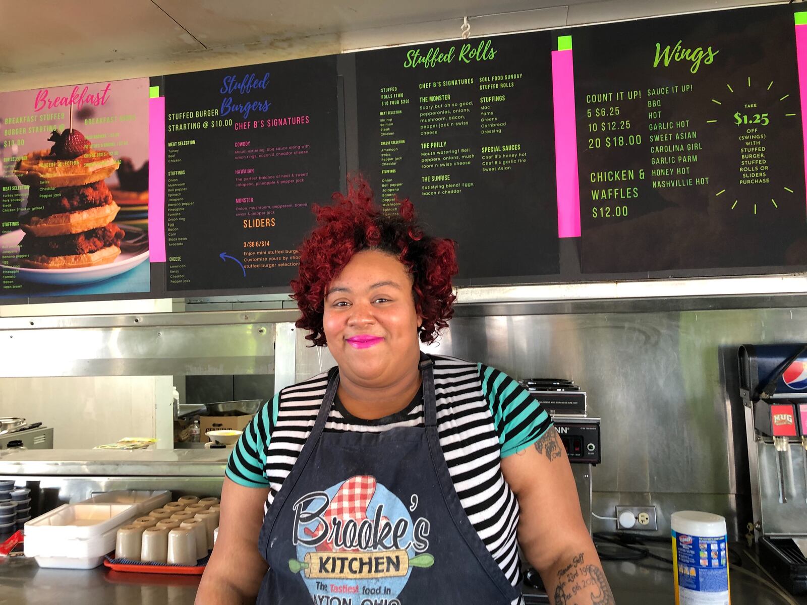 Brooke Coleman, who has catered as "Chef B," has opened "Stuffed Enuff" restaurant at 2901 N. Dixie Drive in Harrison Twp.