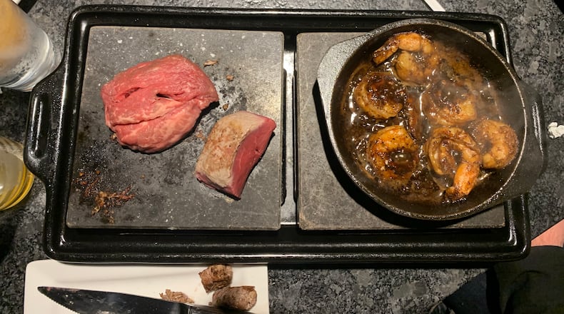 Black Rock Bar and Grill steak and sizzling shrimp combo. CONTRIBUTED/ALEXIS LARSEN