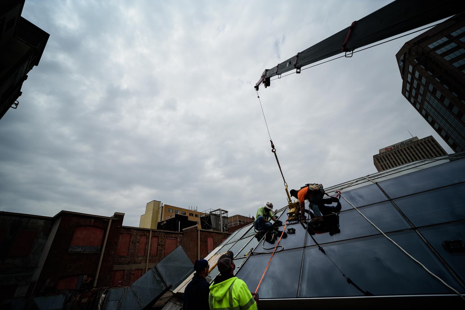 PHOTOS: Behind the scenes on the first day of construction at The Dayton Arcade