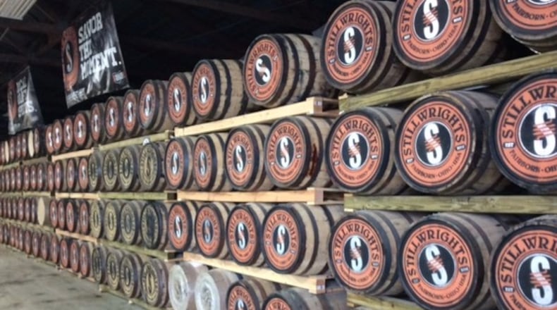 Legislation approved by the Ohio Legislature and awaiting the governor’s signature would allow distilleries such as Stillwrights in Bath Twp. to expand production and to serve mixed drinks and food. MARK FISHER/STAFF