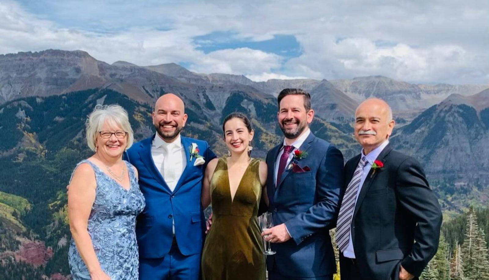 Mo Zahedi (second from right) with his family in 2021 at his brother's wedding in Colorado. Left to Right Mom Jeannie, brother Reza, sister Mariam, Zahedi and Dad Mehdi. CONTRIBUTED