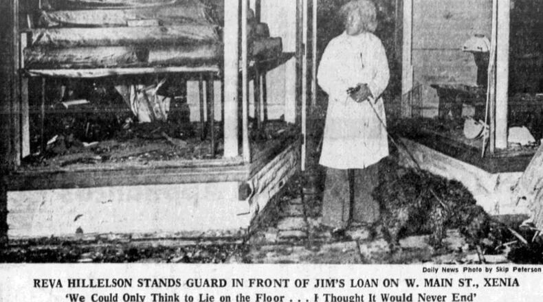 James and Reva Hillelson, owners and operators of Jim’s Loan Co. on Main Street lost the front of their pawn shop in the tornado. DAYTON DAILY NEWS ARCHIVES