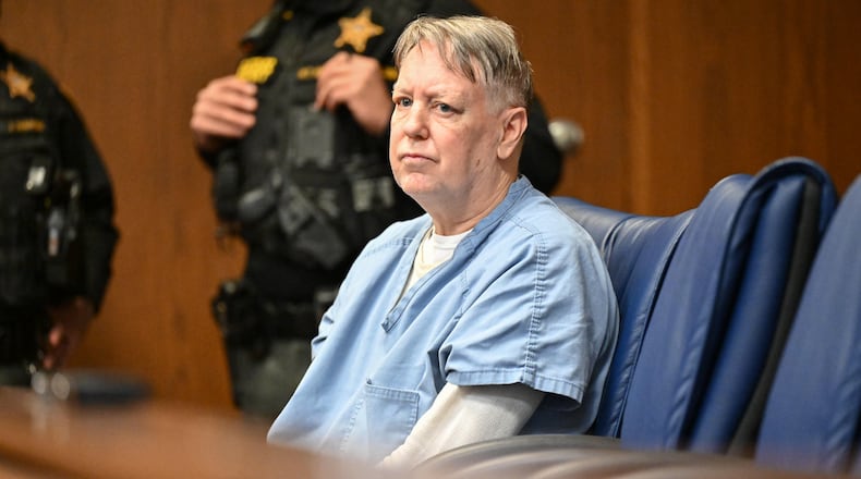 Jonathan Eric Link, 61, of Centerville, sits in the jury box ahead of his sentencing hearing Tuesday, Dec. 23 in Montgomery County Common Pleas Judge Steven Dankof's courtroom. He was convicted of two counts of murder in the July 2001 death of Shannon Anderson at their home in Kettering. BRYANT BILLING/STAFF
