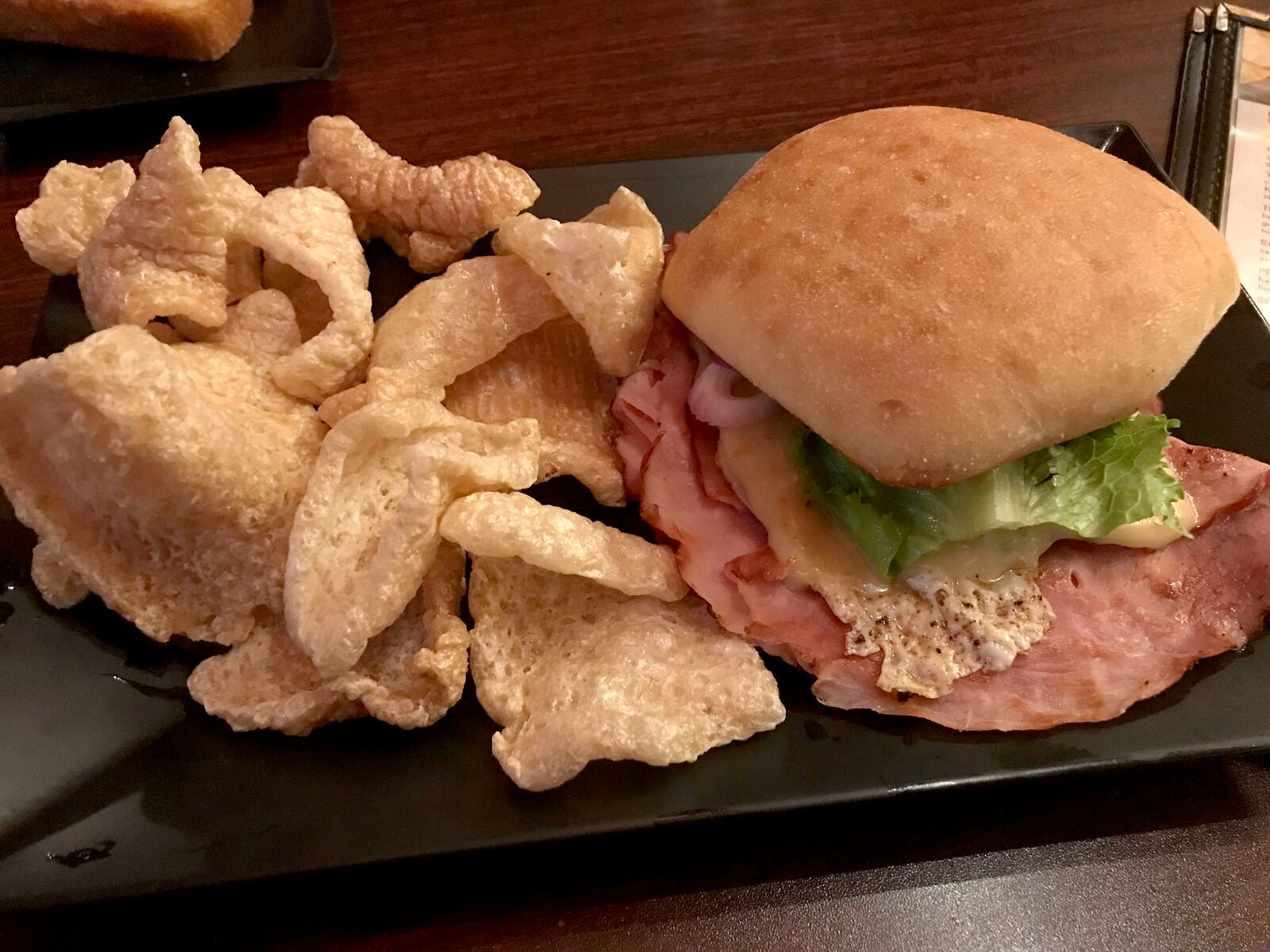 The Pork Lord sandwich at Fifth Street Brew Pub.  Photo by Amelia Robinson