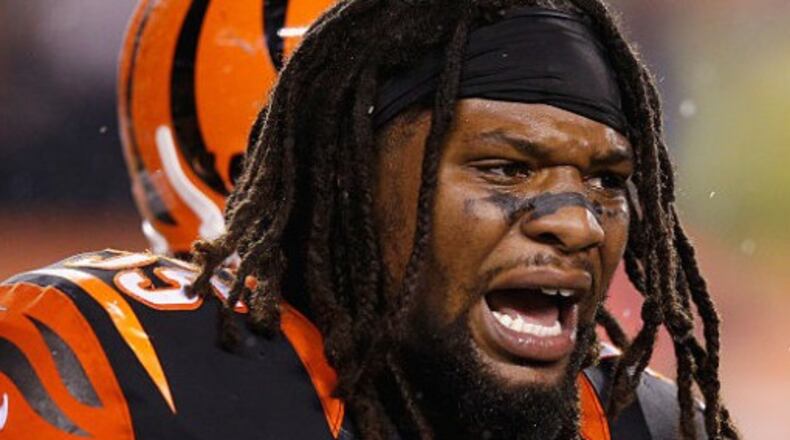 during the AFC Wild Card Playoff game at Paul Brown Stadium on January 9, 2016 in Cincinnati, Ohio.