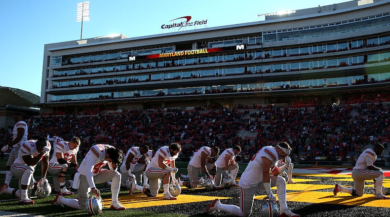 Could Ohio State need divine intervention to make it back to the Big Ten championship game and/or the College Football Playoff? (Photo by Patrick Smith/Getty Images)