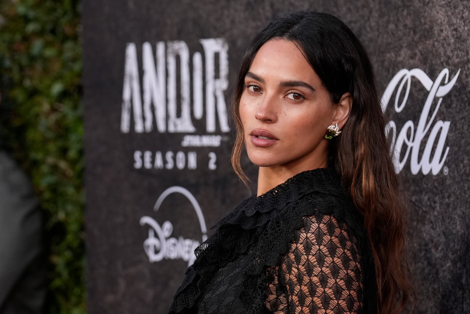 Adria Arjona arrives at a launch event of the second season of "Andor" on Monday, April 14, 2025, at the El Capitan Theatre in Los Angeles. (AP Photo/Chris Pizzello)