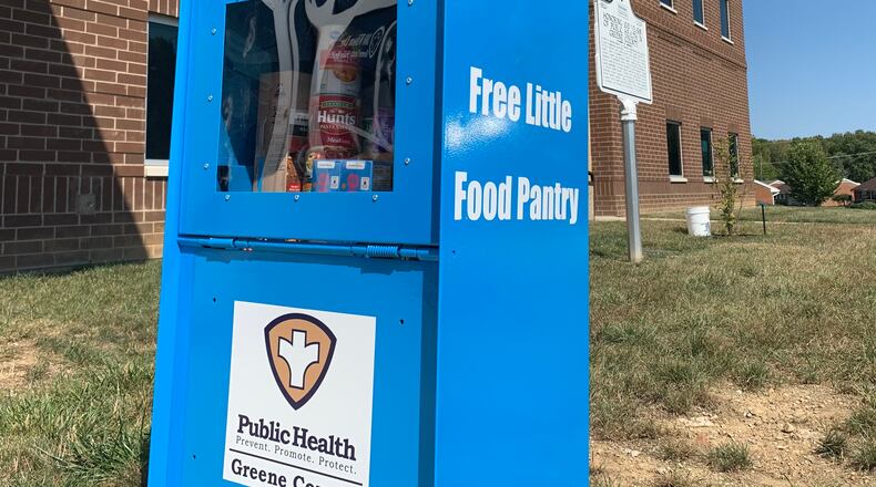 Greene county public health open the fourth of its little pantries in Xenia last week. LONDON BISHOP/STAFF