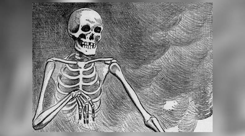 A 1933 newspaper illustration with a story about the Dayton cholera outbreak of 1849. DAYTON DAILY NEWS ARCHIVES