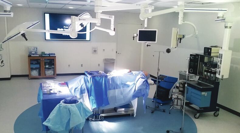 The surgical simulation suite in Sinclair Community College s new Ned J. Sifferlen Health Sciences Center features Skytron equipment used by local health care facilities. (SINCLAIR COMMUNITY COLLEGE PHOTOS)