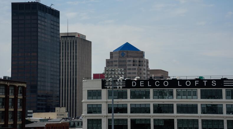 Centerfield Flats, located at 204 Sears St. in downtown Dayton across from Day Air Ballpark (formerly Fifth Third Field) started leasing apartments in Fall 2019. Stunning views of the ballpark and downtown highlight this addition to the Water Street District. The Club House features a community room and patio with two rows of ballpark seats so residents can watch Dragons games in 2021 without leaving the apartment complex. The Centerfield Flats project is a joint venture of Crawford Hoying and Woodard Development. For leasing information, visit www.centerfieldflats.com. TOM GILLIAM / CONTRIBUTING PHOTOGRAPHER