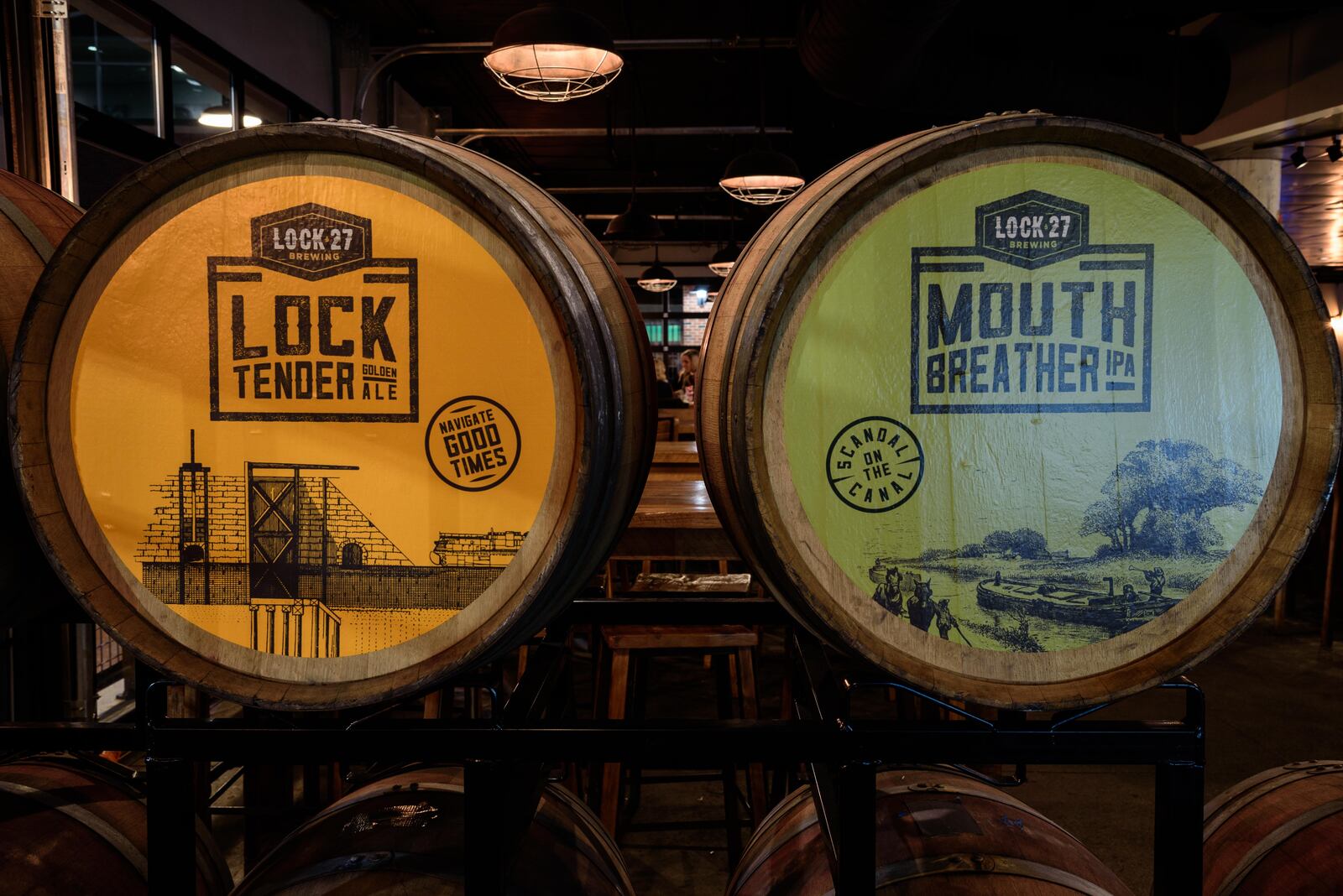 Another brewery in the robust Dayton-area craft-brewing scene has added a milestone to its development.  Lock 27 Brewing, which operates locations in downtown Dayton and Centerville, hosted a party on Friday, Jan. 25 at its downtown brewery to celebrate the first ever release of its popular Mouth Breather IPA and Lock Tender Golden Ale in cans. TOM GILLIAM / CONTRIBUTING PHOTOGRAPHER