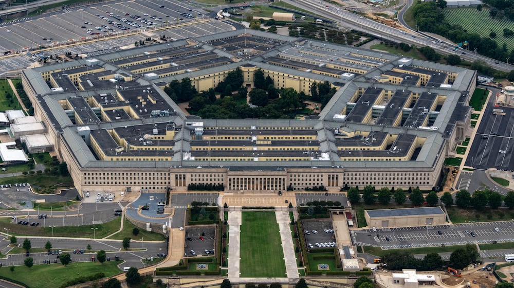 The Pentagon, the headquarters for the U.S. Department of Defense, is seen from the air, Sept. 20, 2025, in Arlington, Va. (AP Photo/Alex Brandon, File)