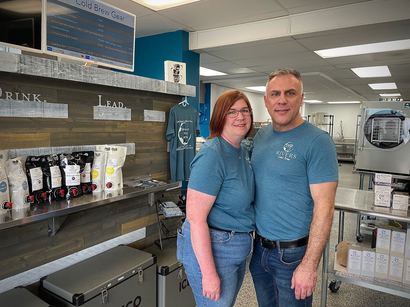 Fifty5 Rivers Cold Brew is located at 644 N. Broad St. in Fairborn. Pictured are owners Lynne and James Mowery. NATALIE JONES/STAFF