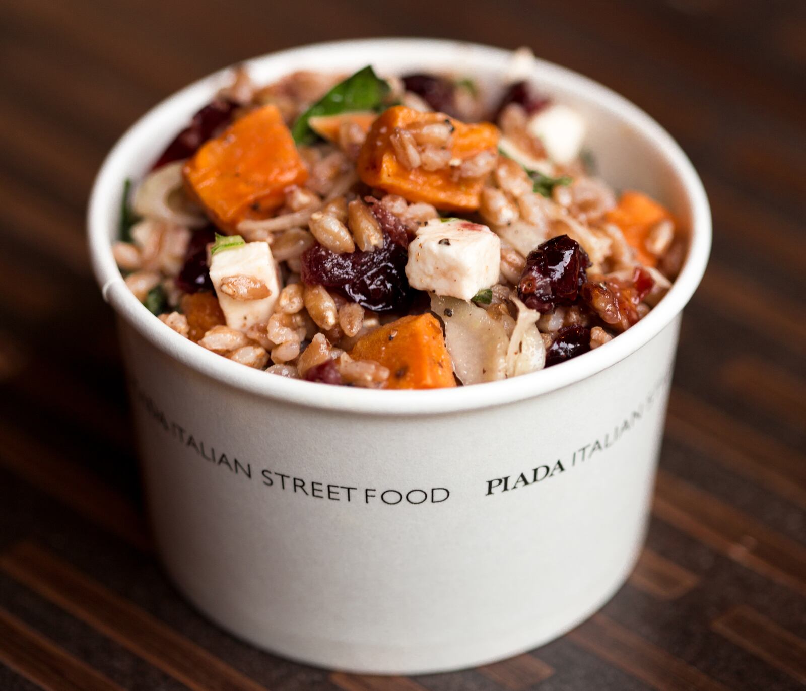 To launch the new menu, Piada hosted its first ever Taste Tour, giving Piada’s biggest fans around the nation the opportunity to taste the new fall and winter menu before anyone else. We tried the new Harvest Grain & Apple Salad, Mediterranean Power Bowl, Porchetta Sandwich and Blood Orange Pomegranate Tea at the Dayton Taste Tour stop at Speakeasy Yoga.
