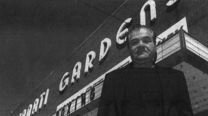 Boxing promoter Don Elbaum stands outside the Cincinnati Gardens in this 1994 Associated Press file photo. ASSOCIATED PRESS