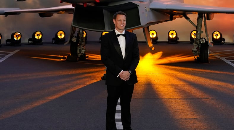 FILE - Producer David Ellison poses for the media during the 'Top Gun Maverick' UK premiere at a central London cinema, on May 19, 2022. (AP Photo/Alberto Pezzali, File)
