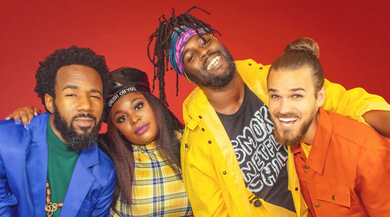 On Saturday, June 19, OFP Productions hosts a Juneteenth Commemoration, Celebration and Community Concert at Levitt Pavilion in Dayton featuring a commemoration, prayers, speeches, drinks and an evening-closing set from Grammy-nominated R&B group Tank and the Bangas (pictured) from New Orleans. CONTRIBUTED