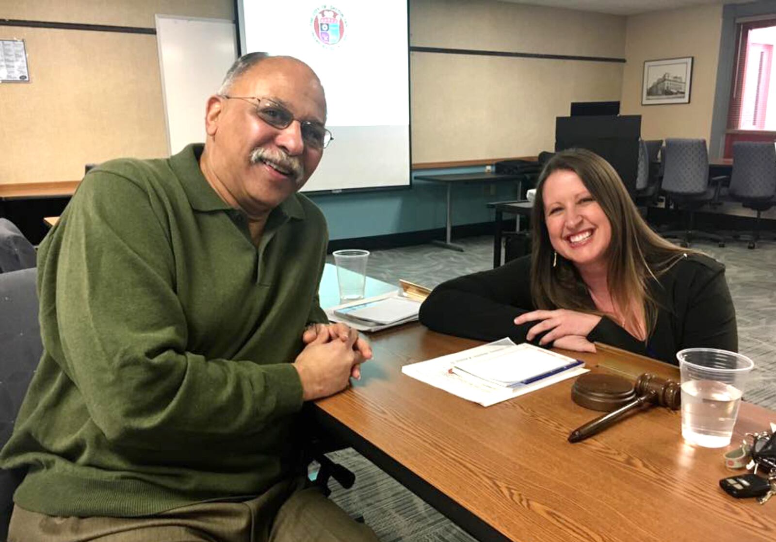 Fred Holley with the City of Dayton Landmarks Commission and Rachel Bankowitz with the City of Dayton. CONTRIBUTED