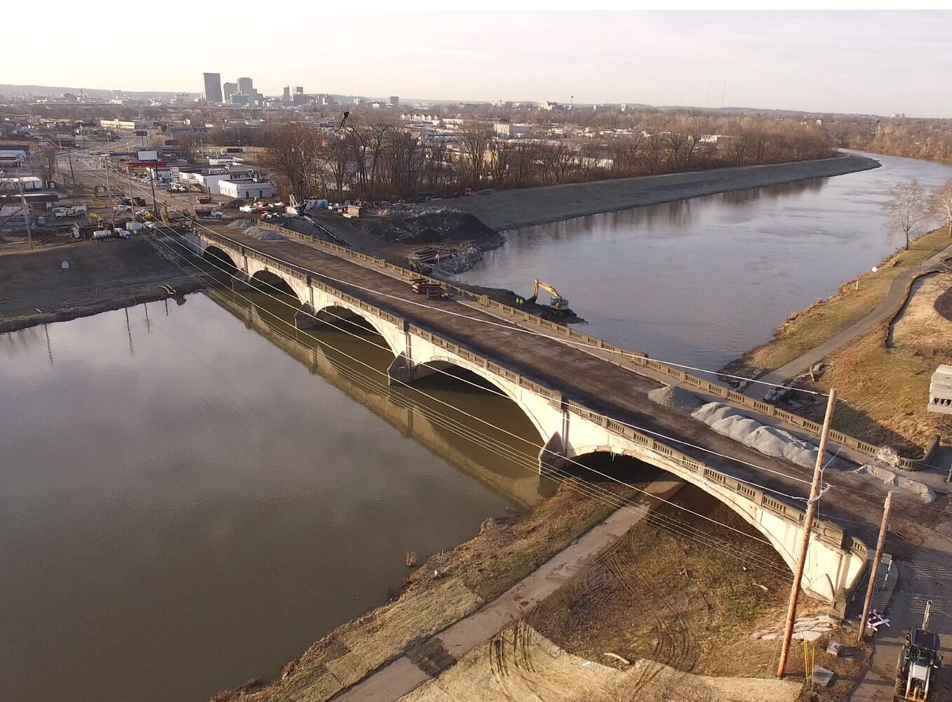 Bike trail detour added around bridge project