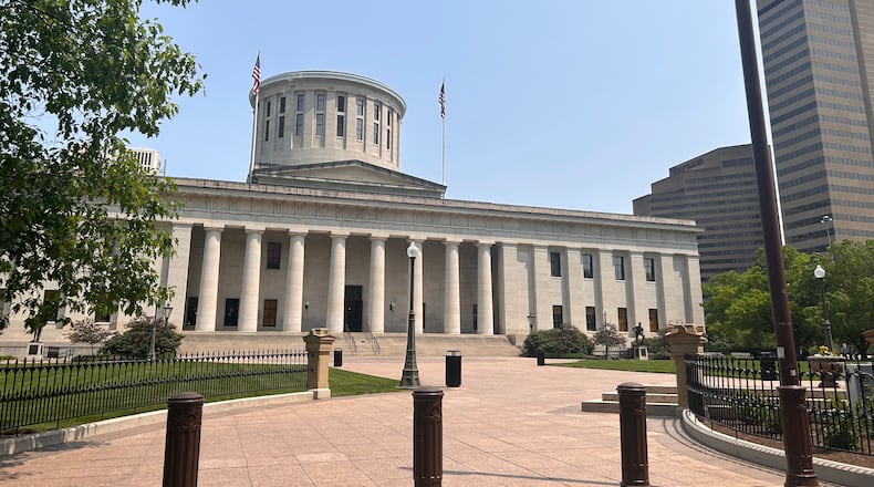 The Ohio Statehouse in May 2023.