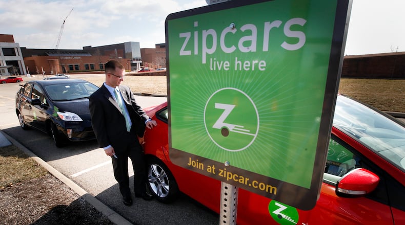 Zipcar, the car-sharing service, is already available locally. CHRIS STEWART / STAFF
