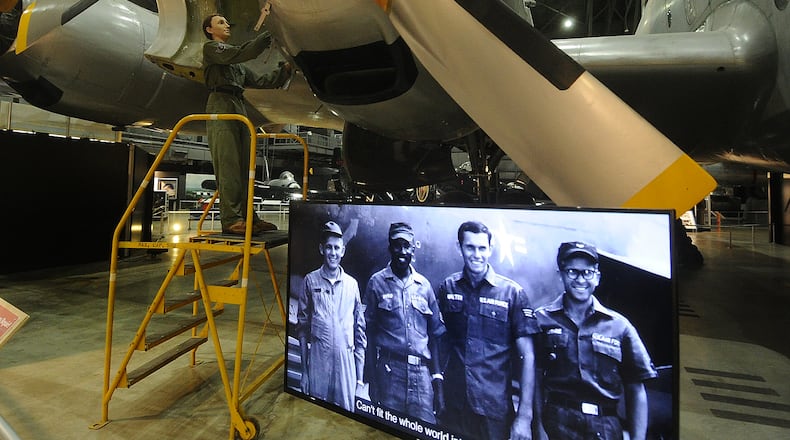 A new exhibit highlighting the enlisted personnel of the U.S. Air Force opened Thursday Nov. 9, 2023 at the National Museum of the U.S. Air Force . There are 46 small exhibits throughout the Museum focusing on the contributions of enlisted members. MARSHALL GORBY\STAFF