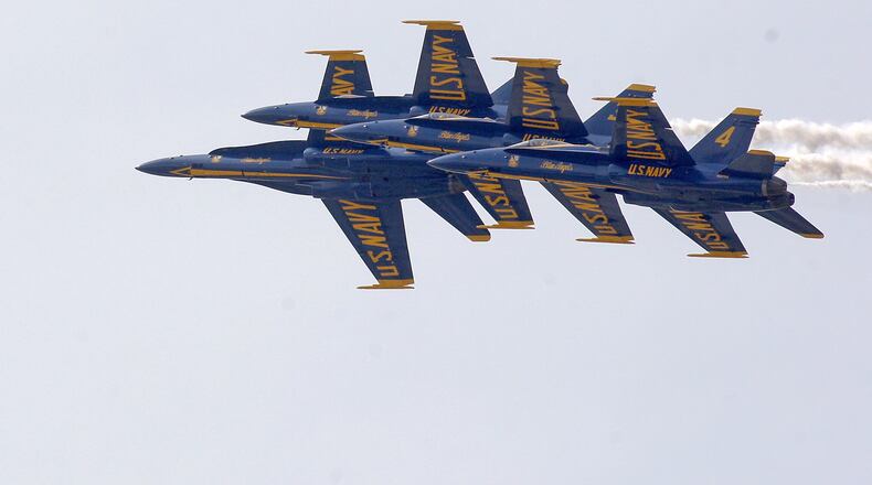 Photos from the 2012 Vectren Dayton Air Show, which was headlined by the U.S. Navy’s Blue Angels, Saturday, July 7, 2012, in Vandalia, Ohio. Staff photo by Kareem Elgazzar