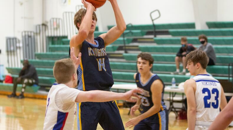 Legacy Christian senior Jonathan Riddle shoots during Saturday's Miami Valley All-Conference Challenge at Bethel High School. Riddle was the Metro Buckeye Conference player of the year, but he is still looking for the right college offer. Jeff Gilbert/CONTRIBUTED