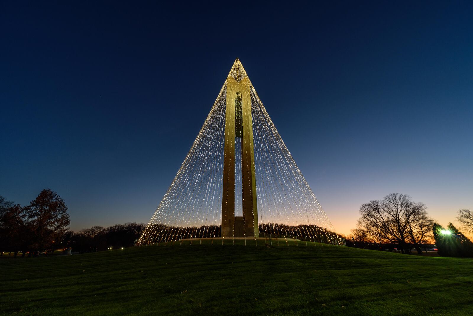 The Carillon Tree of Light is located at Carillon Historical Park in Dayton. TOM GILLIAM/CONTRIBUTING PHOTOGRAPHER