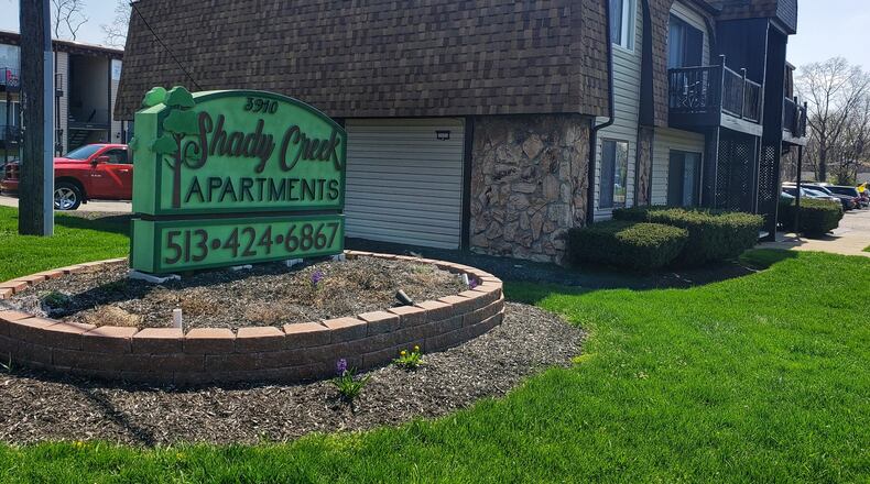 A man died in a fire in the parking lot of a Middletown apartment complex on Monday, April 6, 2020. The fire was reported at about 6:20 a.m. The person was found on fire outside the Shady Creek apartment buildings on Roosevelt Boulevard. NICK GRAHAM / STAFF