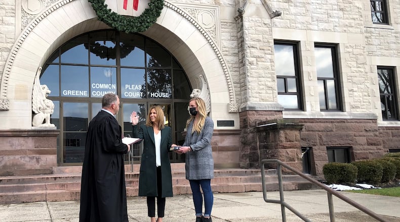 Greene County Domestic Relations Court Judge Cynthia Martin is the first woman judge to serve in the Greene County Common Pleas Court. STAFF/BONNIE MEIBERS